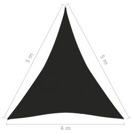 Pânză parasolar, negru, 4x5x5 m, hdpe, 160 g/m², 6 image
