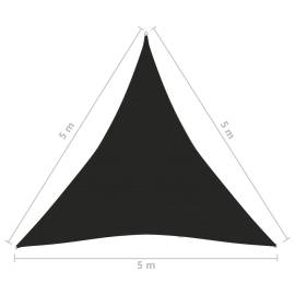 Pânză parasolar, negru, 5x5x5 m, hdpe, 160 g/m², 6 image