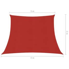 Pânză parasolar, roșu, 3/4x2 m, hdpe, 160 g/m², 6 image