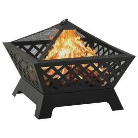 Vatră de foc cu vătrai, 64 cm, oțel, xxl, 2 image