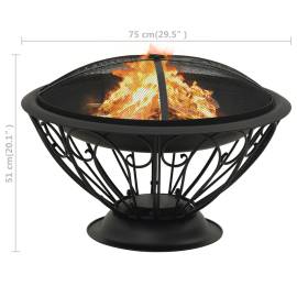 Vatră de foc cu vătrai, 75 cm, oțel, xxl, 8 image