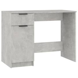 Birou, gri beton, 100x50x75 cm, lemn prelucrat, 2 image