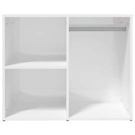 Dulap de dressing, alb extralucios, 80x40x65 cm, lemn compozit, 3 image