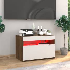 Comodă tv cu lumini led, stejar maro, 60x35x40 cm, 5 image