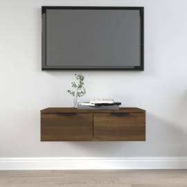 Comodă tv de perete, stejar maro, 68x30x20 cm, lemn prelucrat