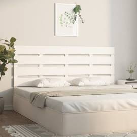 Tăblie de pat, alb, 120x3x80 cm, lemn masiv de pin, 4 image