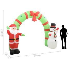 Decorațiune gonflabilă moș crăciun și om de zăpadă, led, 223 cm, 11 image