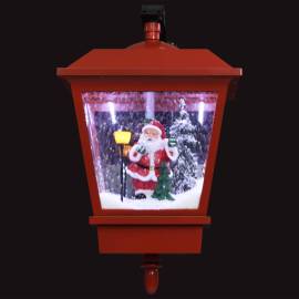 Felinar de perete cu leduri și moș crăciun, roșu, 40x27x45 cm, 4 image