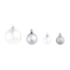 Globuri de crăciun, 100 buc., argintiu/auriu, 3 image