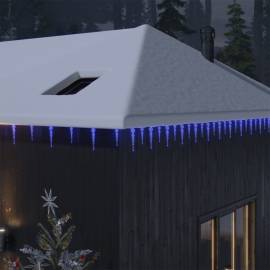 Țurțuri luminițe de crăciun 40 buc. albastru acril telecomandă, 4 image