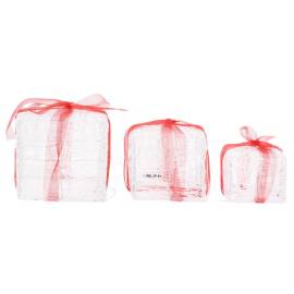 Cutii cadou de crăciun decorative, 3 buc., multicolor, acril, 5 image