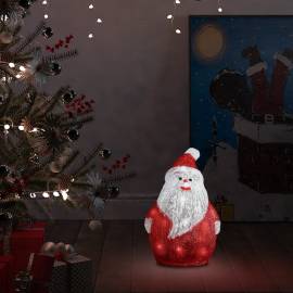 Figurină moș crăciun cu led, 28 m, acrilic, interior/exterior
