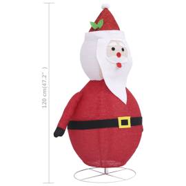 Figurină moș crăciun decorativă, cu led, 120 cm, țesătură lux, 10 image