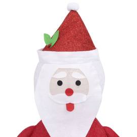 Figurină moș crăciun decorativă cu led, 60 cm, țesătură lux, 7 image