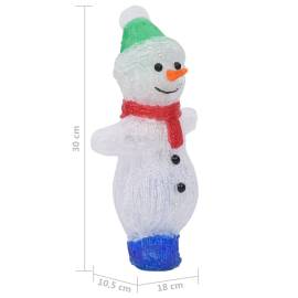Figurină om zăpadă crăciun led acrilic 30cm interior/exterior, 9 image