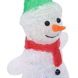 Figurină om zăpadă crăciun led acrilic 30cm interior/exterior, 8 image