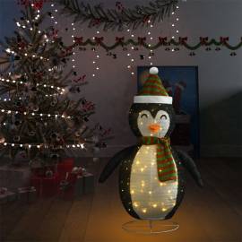 Figurină pinguin decorativă crăciun, led, 120 cm, țesătură lux, 4 image