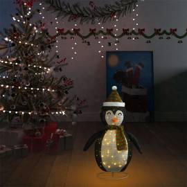 Figurină pinguin decorativă de crăciun, led, 60 cm țesătură lux, 3 image