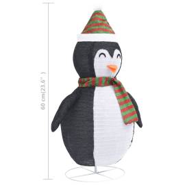 Figurină pinguin decorativă de crăciun, led, 60 cm țesătură lux, 10 image