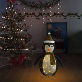 Figurină pinguin decorativă de crăciun, led, 90 cm țesătură lux, 3 image