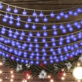 Ghirlandă luminoasă, 200 led-uri, albastru, 20 m, 8 funcții, 4 image
