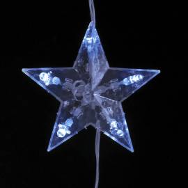 Instalație lumini tip perdea stele 200 led albastru 8 funcții, 6 image