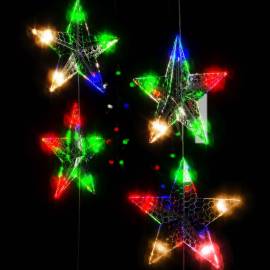 Instalație lumini tip perdea stele 200 led multicolor 8 funcții, 5 image