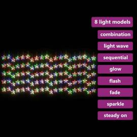 Instalație lumini tip perdea stele 500 led multicolor 8 funcții, 3 image