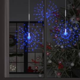 Lămpi cu artificii de crăciun 10 buc. 1400 led albastru 20 cm