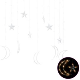 Lumini lună și stele, 138 led-uri, alb cald, cu telecomandă, 2 image