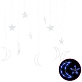 Lumini lună și stele, 138 led-uri, albastru, cu telecomandă, 2 image
