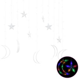 Lumini lună și stele, 138 led-uri, multicolor, cu telecomandă, 2 image