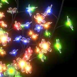 Pom crăciun, 1200 led-uri lumină colorată, flori de cireș, 400cm, 4 image