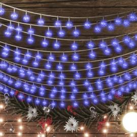 Vidalxl ghirlandă luminoasă, 400 led-uri, albastru, 8 funcții, 40 m, 4 image