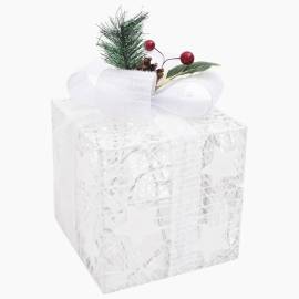 Cutii cadou de crăciun decor 3 buc. argintiu exterior/interior, 7 image