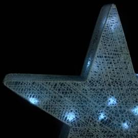 Decor crăciun stele 3 buc. plasă argintie led exterior/interior, 6 image