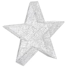 Decor crăciun stele 3 buc. plasă argintie led exterior/interior, 7 image