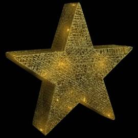 Decor crăciun stele 3 buc. plasă aurie & led exterior/interior, 5 image