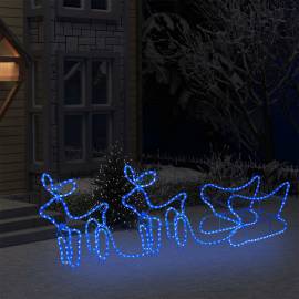 Decorațiune de crăciun de exterior, cu reni & sanie, 576 leduri, 3 image