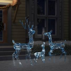 Decorațiune de crăciun familie reni 300 led-uri alb rece acril, 3 image