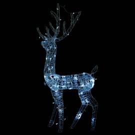 Decorațiune de crăciun ren 140 led-uri alb rece 120 cm acril, 4 image