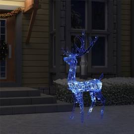 Decorațiune de crăciun ren 140 led-uri albastru 128 cm acril, 3 image