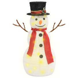 Figurină decorativă crăciun om de zăpadă led 60 cm țesătură lux, 2 image