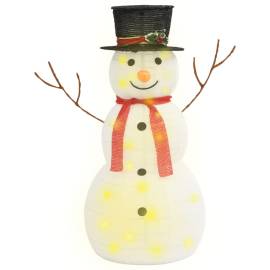 Figurină decorativă crăciun om de zăpadă led 90 cm țesătură lux, 2 image