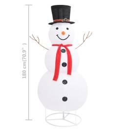 Figurină decorativă crăciun om zăpadă led 180 cm țesătură lux, 8 image
