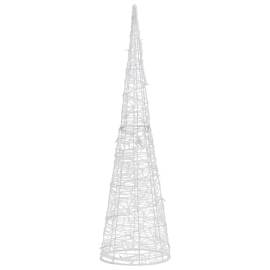 Piramidă decorativă con de lumini cu led alb cald 120 cm acril, 4 image