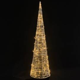 Piramidă decorativă con de lumini cu led alb cald 120 cm acril, 2 image