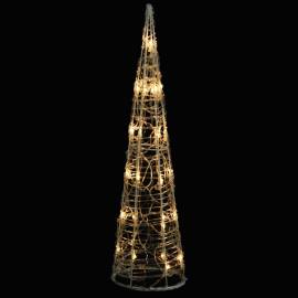 Piramidă decorativă con de lumini cu led alb cald 60 cm acril, 2 image