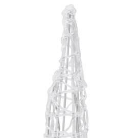 Piramidă decorativă con de lumini cu led alb cald 60 cm acril, 4 image