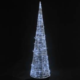 Piramidă decorativă con de lumini cu led alb rece 120 cm acril, 2 image